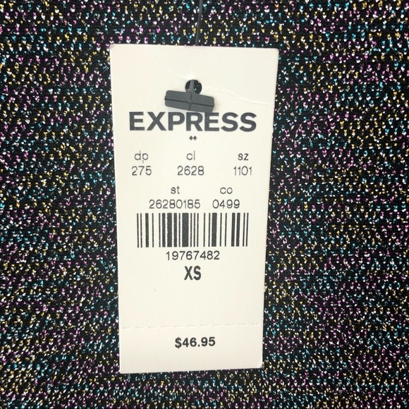 Express Multi Color Shimmer Twilight Sparkle Y2K V Neck Tank – SZ XS Camisole - Picture 8 of 13